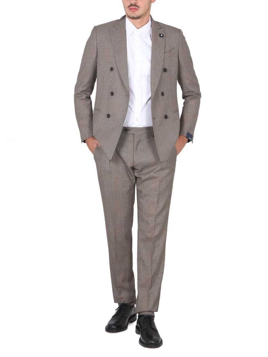 LARDINI Elegant Men's Suit with Peaked Lapels