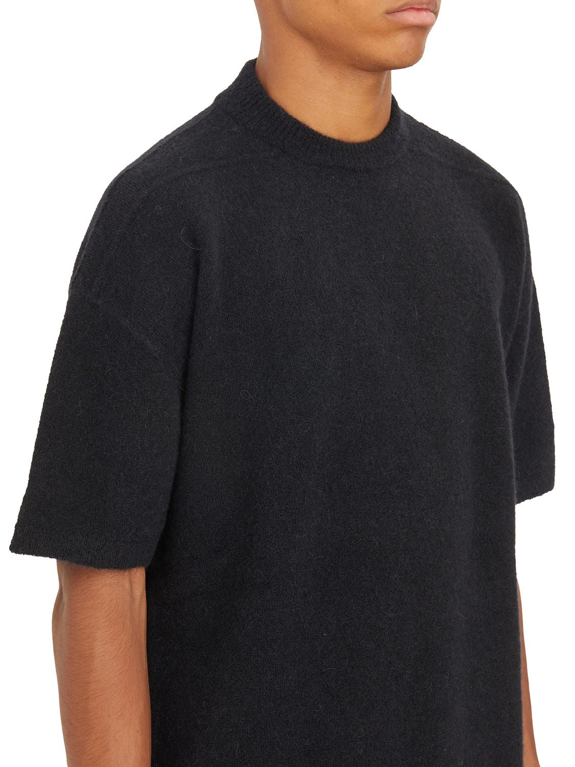 RICK OWENS Round Neck Short Sleeve Sweater Size M