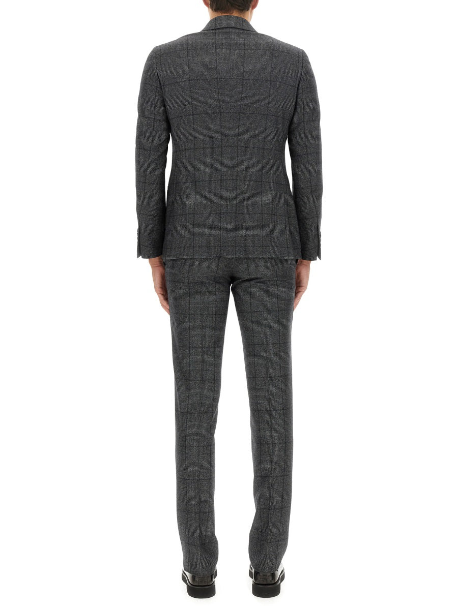 LARDINI Double-Breasted Suit - Regular Fit (Size 48 IT)