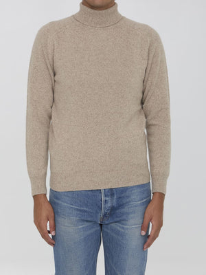 LARDINI Men's Cashmere Turtleneck Sweater - Regular Fit