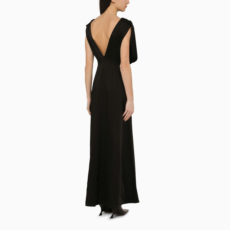 JIL SANDER Chic Long Dress with Elegant Ruffles