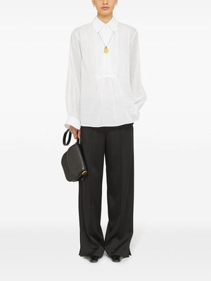 JIL SANDER Pleated Cotton Shirt for Women - FW24 Collection