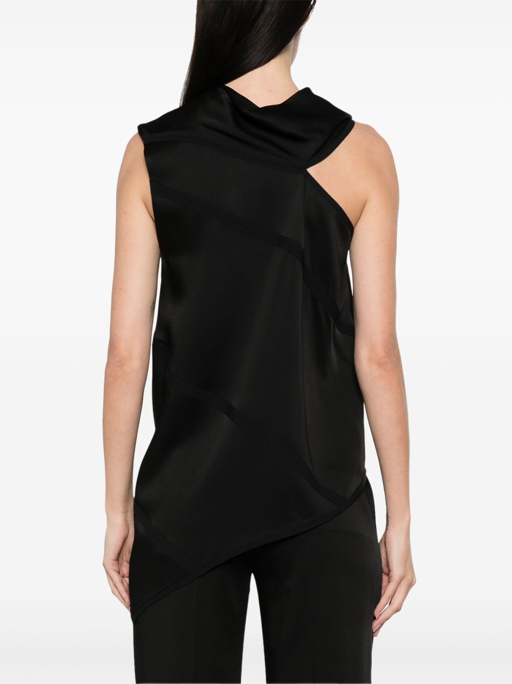 JIL SANDER Asymmetric Glossy Top with Bow - SS25