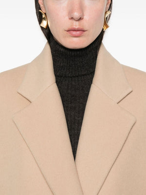 JIL SANDER Mini Double Breasted Tailored Wool Crombie Coat