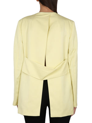 JIL SANDER Elegant V-Neck Jacket with Back Slit for Women