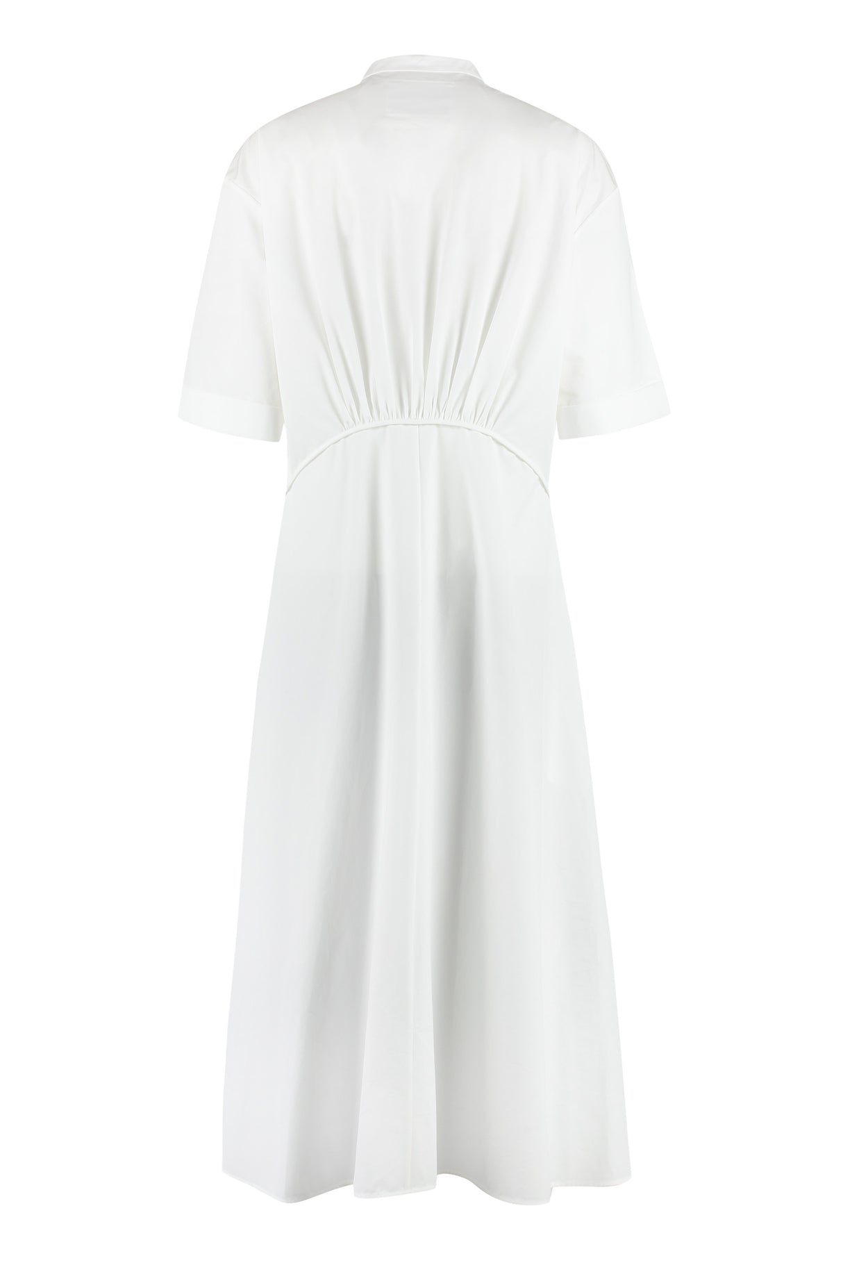 JIL SANDER Cuffed Sleeve Cotton Shirtdress