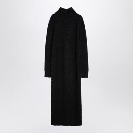 JIL SANDER ブラックアルパカタートルネックドレス（レディース）