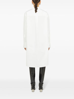 JIL SANDER Cotton Shirt Dress with High-Low Hem for Women