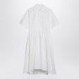 JIL SANDER Cotton Chemisier Dress with Asymmetric Hem for Women