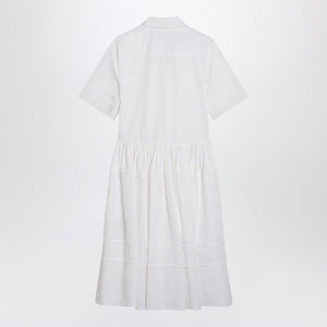 JIL SANDER Cotton Chemisier Dress with Asymmetric Hem for Women