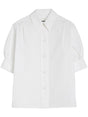 JIL SANDER Short Sleeve Ruffled Mini Shirt for Women