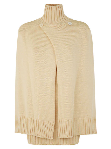 JIL SANDER Long Sleeve Merino Knit Sweater