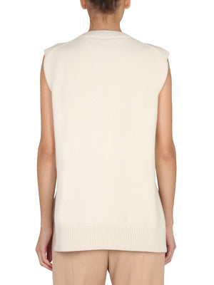 JIL SANDER Wool Sleeveless Crewneck Vest