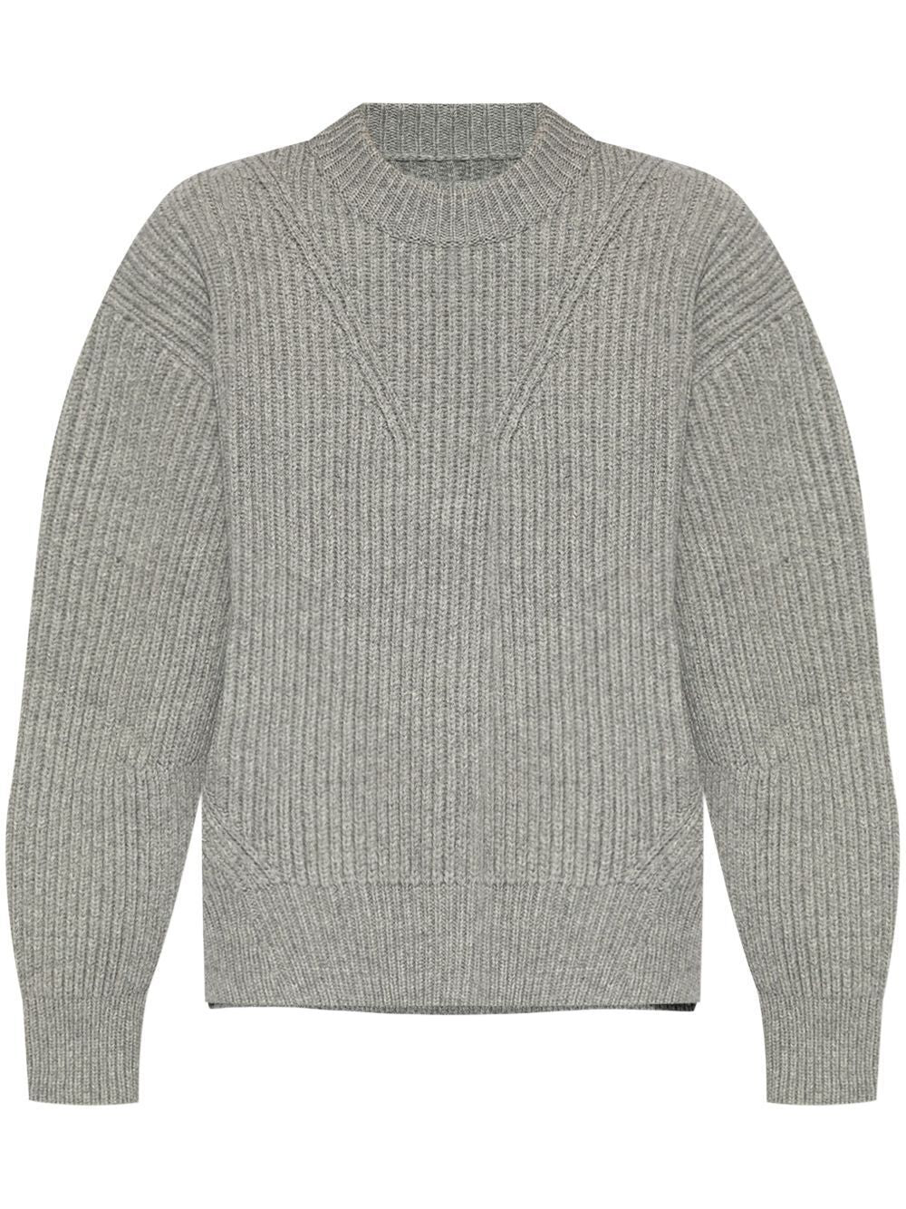 JIL SANDER Classic Grey Wool Sweater with Slits - Women’s