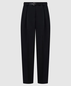 JIL SANDER Long Relaxed Wide Leg Pleated Pant