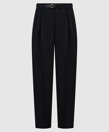 JIL SANDER Long Relaxed Wide Leg Pleated Pant