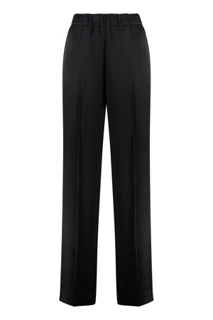 JIL SANDER Relaxed Fit Wide Leg Pants with Pintucks - Women's Size EU 34