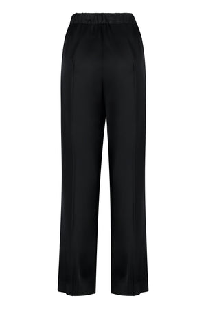 JIL SANDER Relaxed Fit Wide Leg Pants with Pintucks - Women's Size EU 34