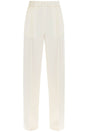 JIL SANDER Relaxed Fit Wide Leg Pants with Pintucks - Women's Size EU 34