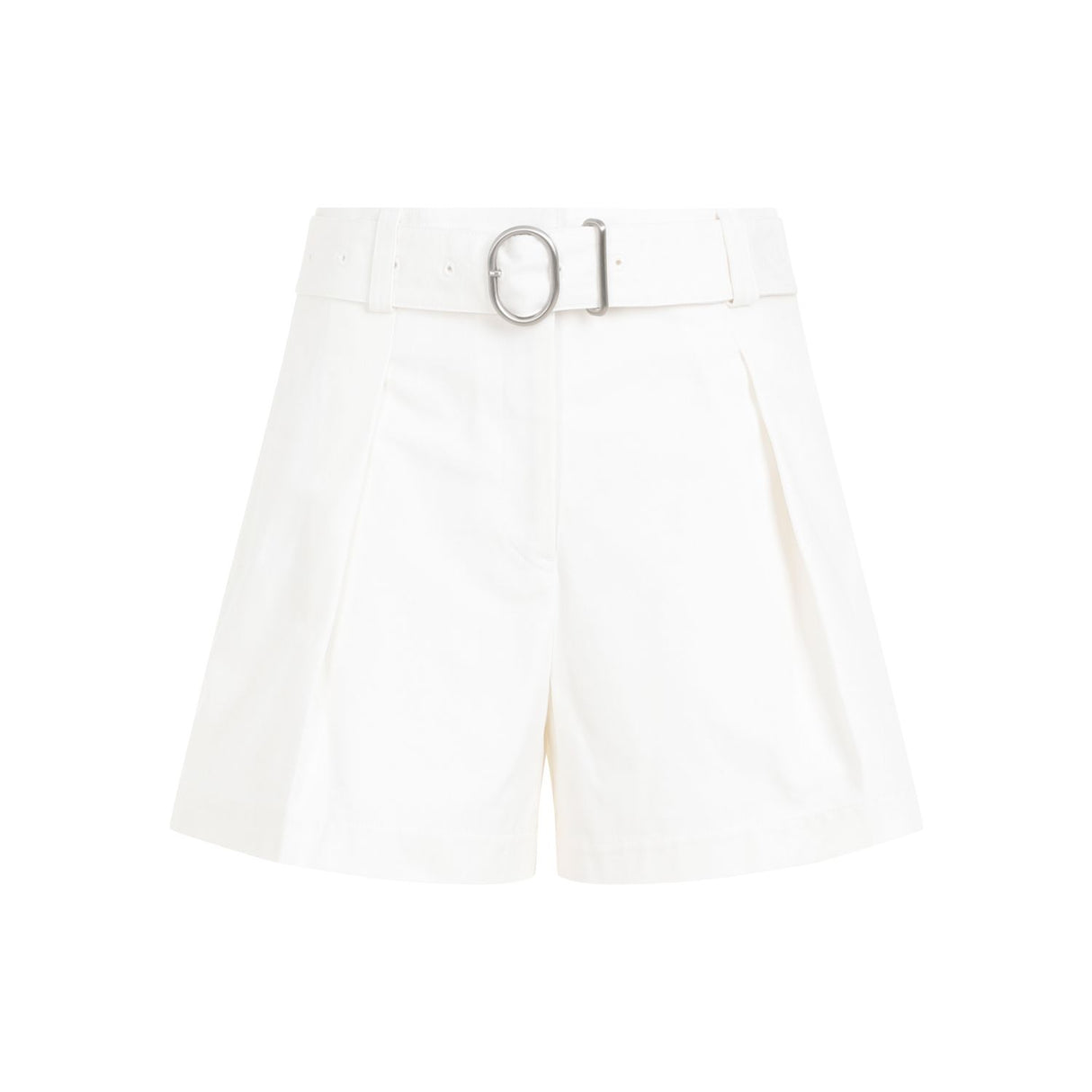 JIL SANDER Flared Bermuda Shorts with Removable Belt - White (SS24)