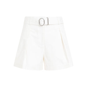 JIL SANDER Flared Bermuda Shorts with Removable Belt - White (SS24)