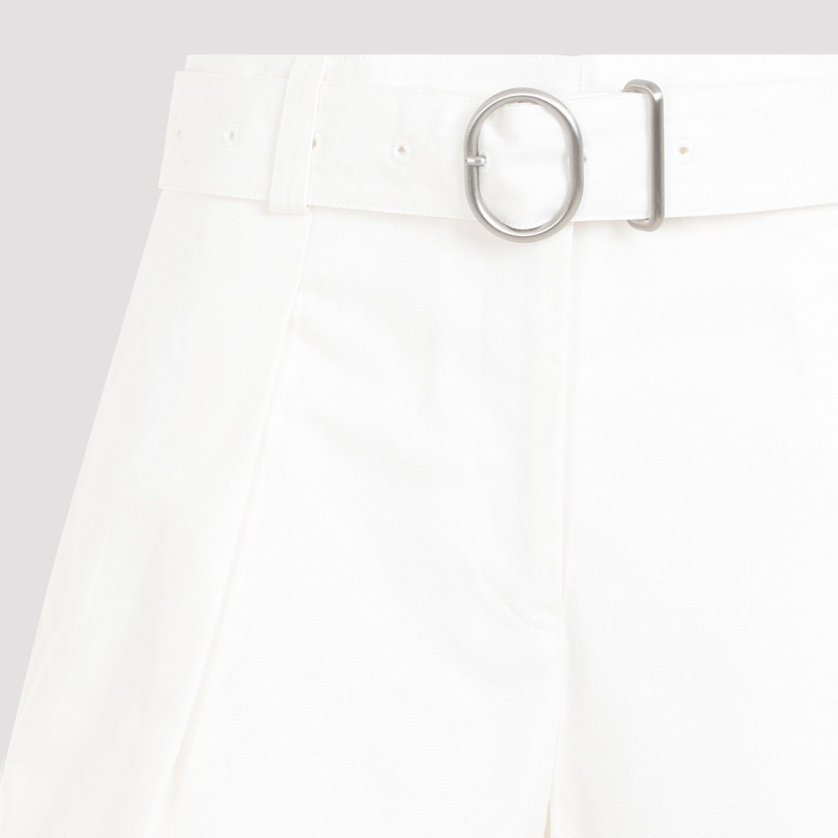 JIL SANDER Flared Bermuda Shorts with Removable Belt - White (SS24)