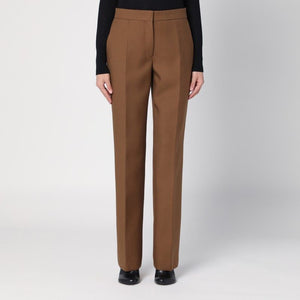 JIL SANDER Elegant Wool Trousers with Front Zip and Hook - Women's