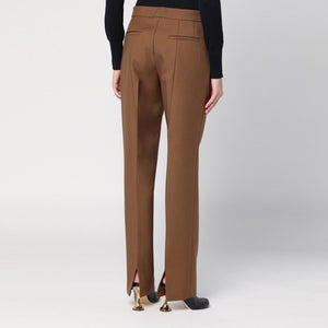 JIL SANDER Elegant Wool Trousers with Front Zip and Hook - Women's