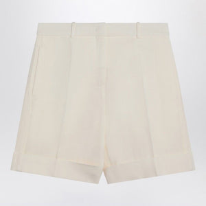 JIL SANDER High-Waist Silk Blend Bermuda Shorts for Women