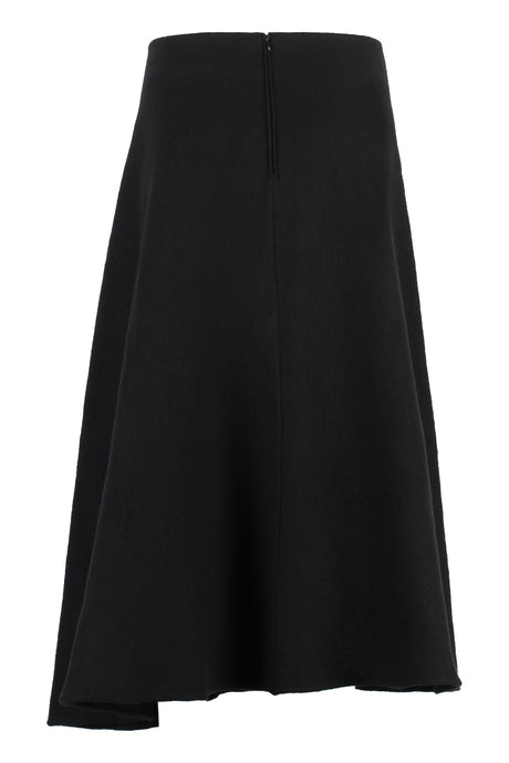 JIL SANDER Asymmetrical Wool Skirt