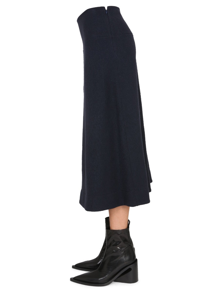 JIL SANDER Chic Flared Wool Skirt