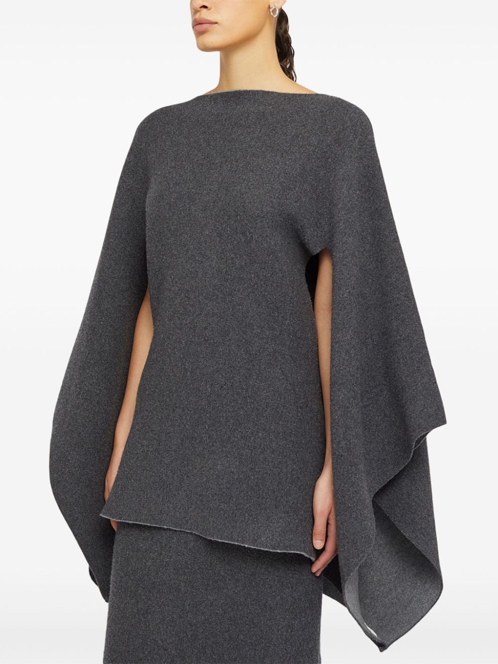 JIL SANDER Cashmere and Wool Blend Cape