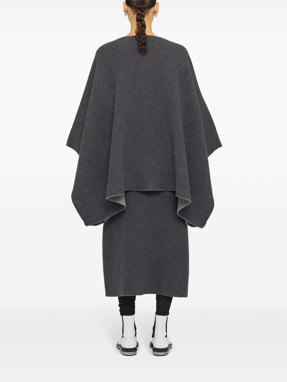 JIL SANDER Cashmere and Wool Blend Cape