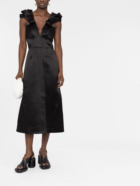 JIL SANDER Elegant Bow-Detail Midi Dress