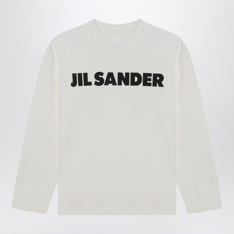 JIL SANDER Classic Cotton T-Shirt with Logo - Women's Long Sleeve