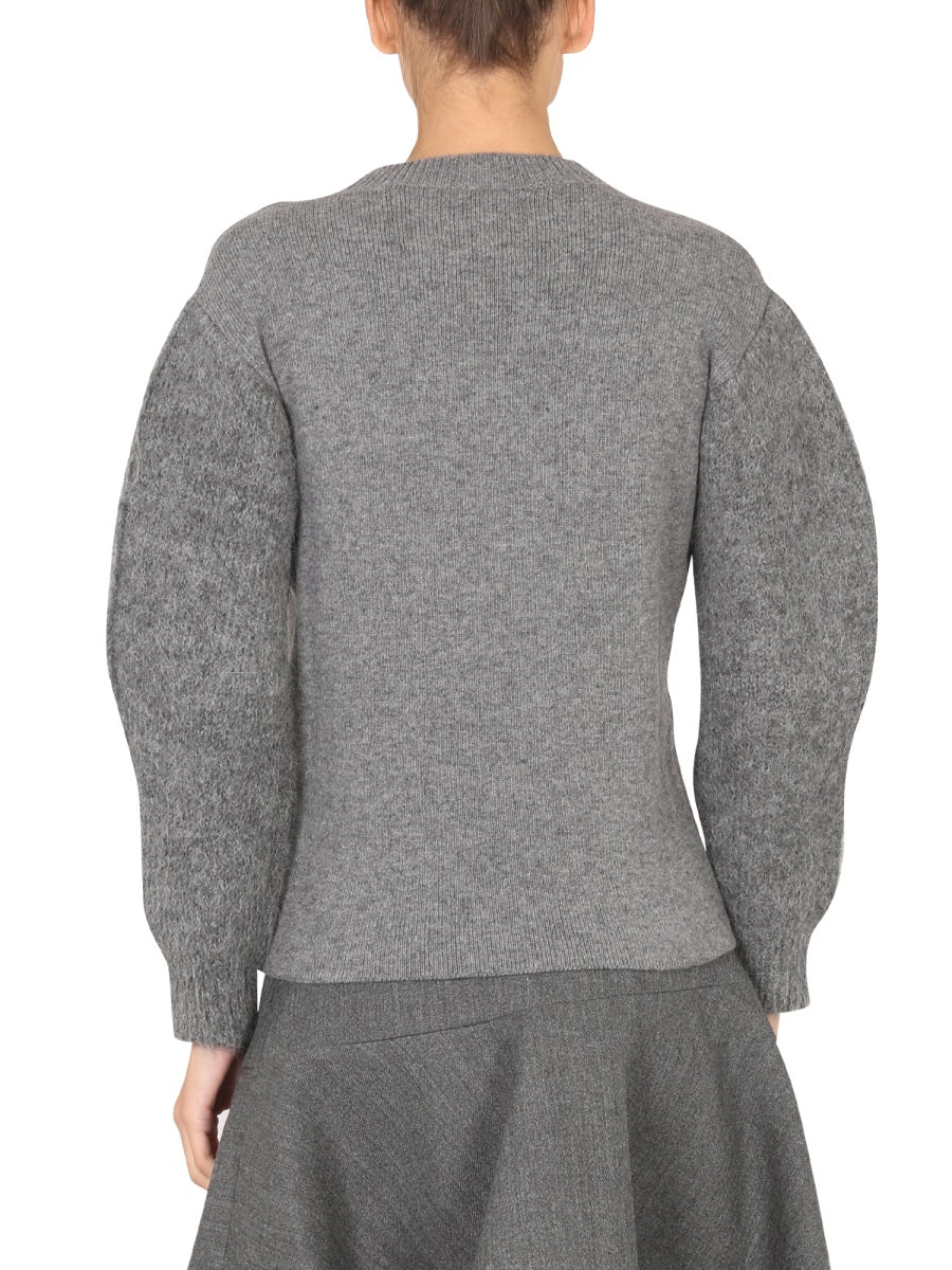 JIL SANDER Wool Blend T-Shirt with Soft Shoulders