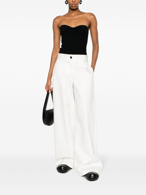 JIL SANDER Wide Leg Cotton Pants - Size 38