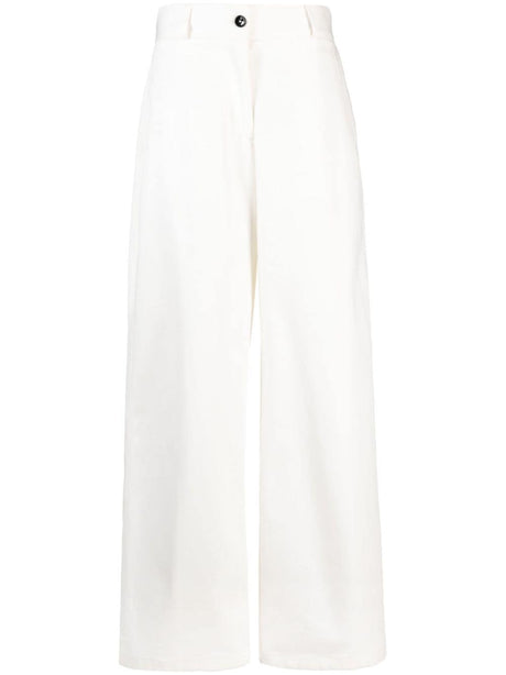 JIL SANDER Wide Leg Cotton Pants - Size 38