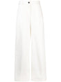 JIL SANDER Wide Leg Cotton Pants - Size 38