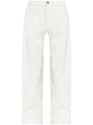 JIL SANDER Elegant White Porcelain Pants - Women's Size