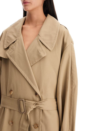 MOSCHINO COUTURE Oversized Double-Breasted Trench Jacket (Size IT 40)