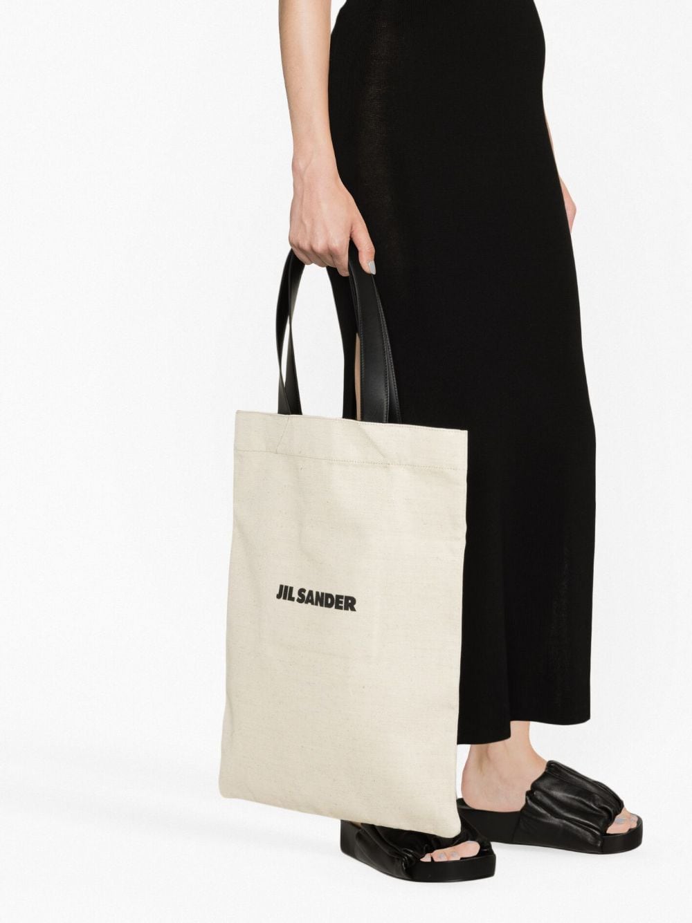 JIL SANDER オシャレなシーズン24SSレディーストートバッグ 白と黒