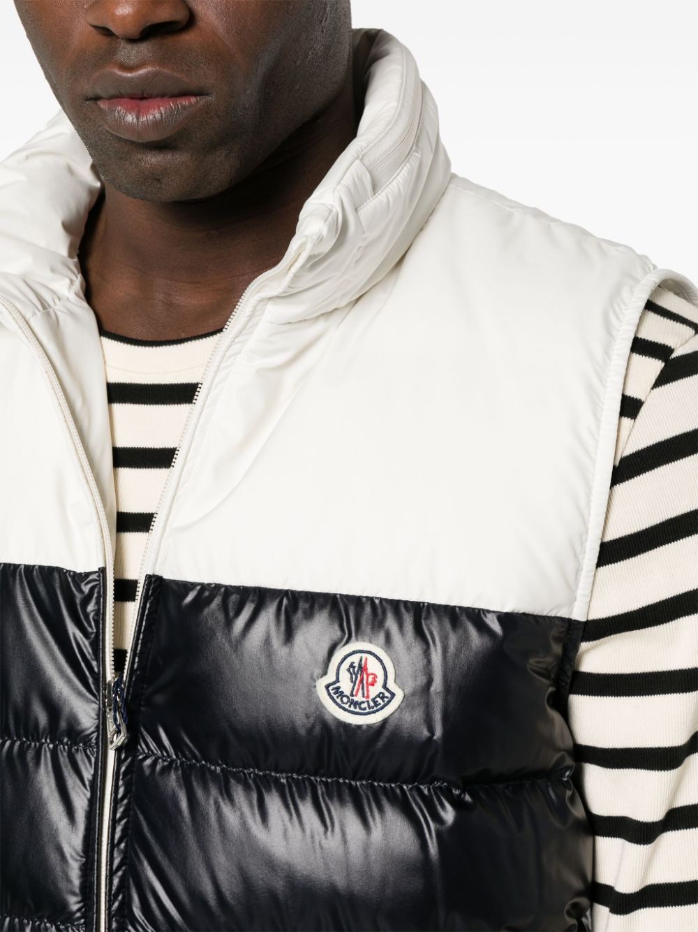 MONCLER SS24 フーデッドベスト ロイヤルブルー