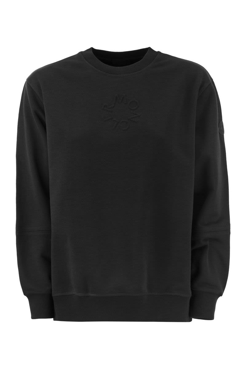 MONCLER Relaxed Oversized Sweatshirt with Embossed Logo