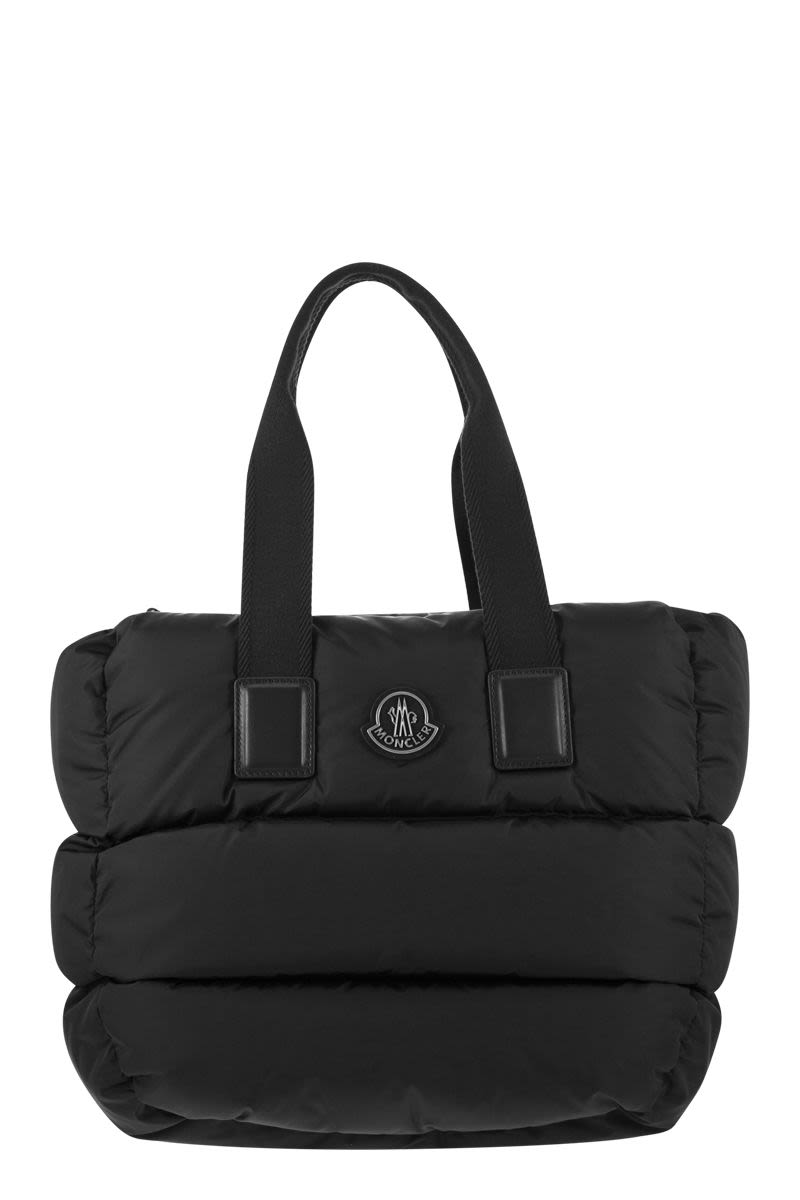 MONCLER ブラックカラーのクィルティングトートバッグ - 2024 SSコレクション