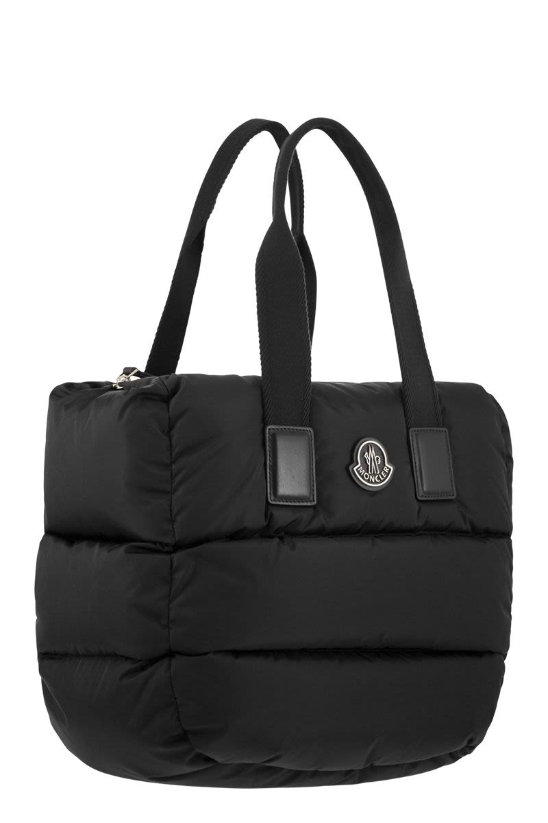 MONCLER ブラックカラーのクィルティングトートバッグ - 2024 SSコレクション