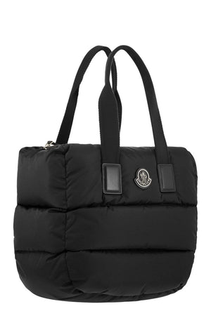 MONCLER ブラックカラーのクィルティングトートバッグ - 2024 SSコレクション