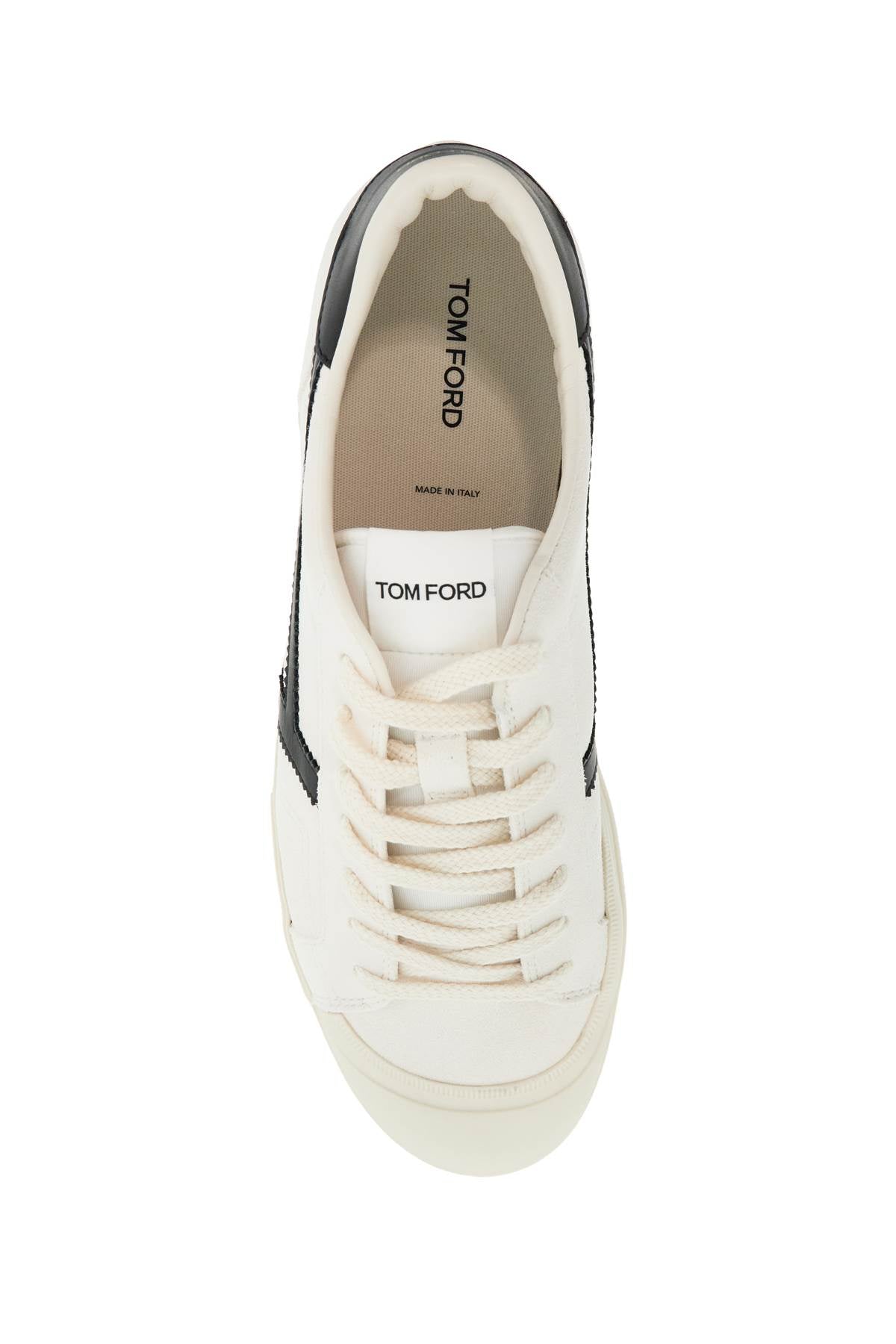 TOM FORD Low Top Leather Sneaker with Velcro