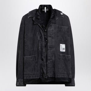 MAISON MIHARA YASUHIRO	 Double-Layered Black Shirt Jacket for Men