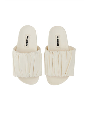 JIL SANDER Low Leather Sandals for Women - SS23 Collection